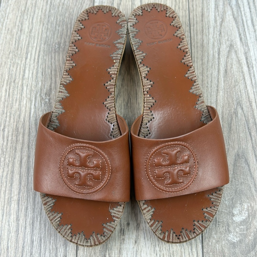 Tory Burch Patty wood low wedge slide 8